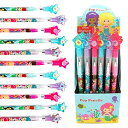 Tiny Mills 24ピース マーメイド マルチポイント スタッカブル プッシュペンシル セット 消しゴム付き サメ 誕生日パーティー ギフト 景品 カーニ...