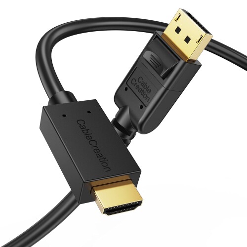 DisplayPort HDMI P[u,CableCreation DP 1.2 to HDMI ϊ 4K@30Hz 4K&3D I[fBI/rfIRo[^ bL[q̗p 0.9M ubN