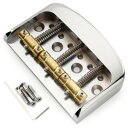 Musiclily Pro ハーフサイズ ショート仕様ビンテージ テレキャスター用ブリッジ アルミ合金製プレートとブラス3WAYサドル、クローム