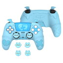PlayVital Gothic Imp ps5コントローラー対応用可愛い保護カバー、サムグリップキャップ4個やステッカー6枚付属、ps5 コントローラー対応用グリップカバー、公式ps5充電ステーション対応|詳細画像