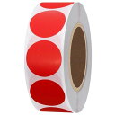 Hybsk カラーラベルシール 丸型 円形シールカラー 1000片ラベル丸シール25mm 8色 ラベル書類袋のオフィス用品オフィス用 ラベルシール 丸 (赤)