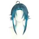 NSPSTT 原神 璃月 護法夜叉・?(風) コスプレ ウィッグ サラサラ セットしやすい げんしん風 ? Genshin impact風 ダークグリーン ショウ コスプレ しょう 耐熱ウィッグ 金翼鵬王の章 (護法