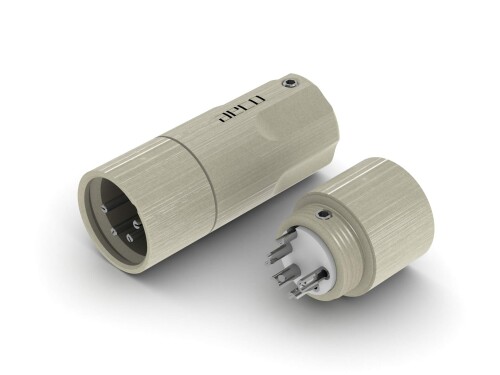 aeco XLR 4Pole Male AX4-1611R, 1pcs/1set, Rhodium Plating, Vacuum bag