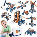 AOMIKS 組み立て おもちゃ 男の子 女の子 12モデル 車おもちゃ セット 大工さん建設車両 はたらく車 知育玩具 オモチャ DIY こども キッズ 子供向け 立体パズル 知育玩具 お誕生日 プレゼン