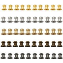 (TVETE) ネジ式カシメ 6mmレザークラフトリベットネジ式 K金 浅金 銀 黒 古銅 バッグ ベルト 財布 バッグ製作 回転式 バックル 手芸 パーツ