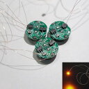 LED 電飾 リード線付き 磁気スイッチ 3個セット ボタン電池 (CR927対応) 超小型 ワイヤレス 模型 プラモデル フィギュア ライト 極小 照明 (イエロー (3個))