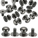 PATIKIL 10x11x11mm レザー用リベット 12個入り メタルボタン スクリューキット 丸頭リベットスクリューボタンDIYレザーハードウェアトリムク...