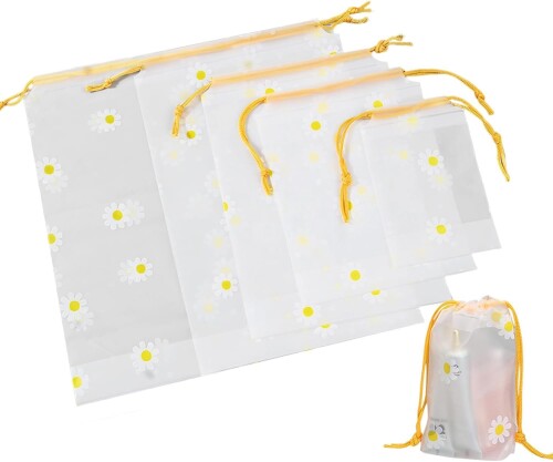 YINKE ビニール 巾着袋 15枚セット 収納ポーチ 防塵収納袋 半透明 防水 防塵 撥水 軽量 旅行用品 温泉バッグ トラベルポーチ 結婚式 誕生日 戸外運動 小物入れ お