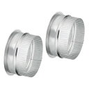 PATIKIL 125 mm ダクトカラー 2個 ダクトコネクタフランジ 亜鉛メッキ鉄 タイトベントエアダクト継手 暖房 冷房 HVAC 換気 ホームオフィ ス用