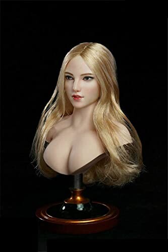 1/6ヘッド スカルプト 長い髪ヘッドカービング 美しい女性フィギュアヘッド スカルプトカービング12インチの女性アクションフィギュアにフィット