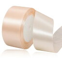 40mm ベビーピンク リボン ラッピング 縦長22Mサテンリボン 手芸 手作り ギフトラッピング用リボン ベビーピンク