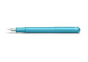 Kaweco COLLECTION 万年筆 リリパットブルー I プレミアムアルミニウム 万年筆 スチールペン先付き インクカートリッジ用 I専用ペン 4.9インチ I ペン先:EF(極細)