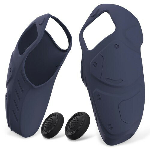 PlayVital PS5コントローラーに対応するカバー、人間工学に基づいたソフトコントローラーシリコングリップ部分だけに対応するケース、PS5コントローラーに対応する親指スティックキャッ