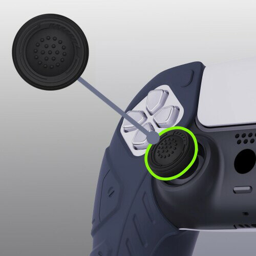 PlayVital PS5コントローラーに対応するカバー、人間工学に基づいたソフトコントローラーシリコングリップ部分だけに対応するケース、PS5コントローラーに対応する親指スティックキャッ