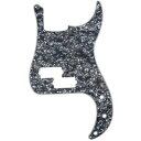 Musiclily 13穴 PBプレシジョンベース用ピックガードFender USA/Mexico製Standard Precision Bass用 、4Pブラックパール