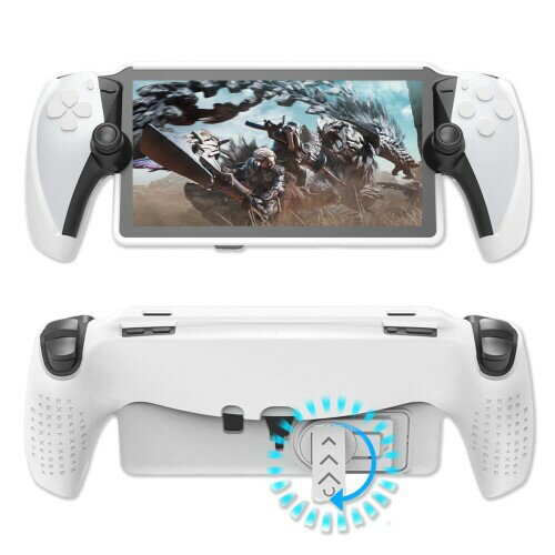 2way PSポータル 専用 セミハードカバー 滑り止めグリップ PS5 リモートプレイヤー 衝撃吸収 保護カバー (ホワイト)