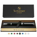 Scriveiner Black Green Fountain Pen - Stunning Luxury Pen with Chrome Finish, Schmidt Nib (Medium), Best Pen Gift Set for Men & Women, Professional, Executive, Office, Nice Pens