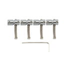 Musiclily Pro 19mm スチール製 ベースサドル 4弦プレシジョンベース/ジャズベース用、クローム(4個セット)