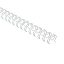 RAYSOONER WR-14.3 ダブル鉄リング 製本用 34穴 1/3ピッチ 穴径14.3mm A4/B5対応 ホワイト 100本入