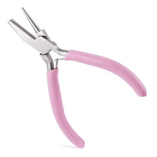 INJOYTEC 4.5インチワイヤーループペンチ 片側 ピン曲げヤットコ 溝あり 溝ありヤットコ 溝あり やっとこ ペンチ プライヤー 凹型＆丸型ノーズ ミニ精密プライヤー ジュエリー アクセサリ