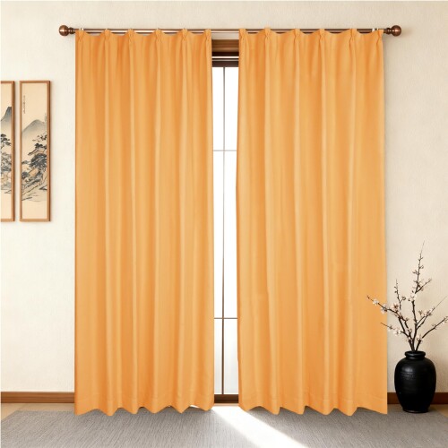 一?遮光カーテン2枚組 無地 厚手のカーテンは効果的な断熱 保温 防音 吸音 ファッションカーテンには形..