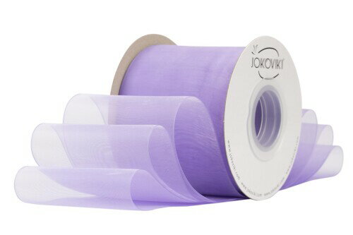 ライトオーキッドオーガンジーリボン 75mm幅 - ギフト包装、ブーケ、リボン、フラワーアレンジメント、..