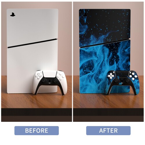 PlayVital 新モデルps5 Slim本体デジタルバージョンに対応用スキンシール、ps5コントローラーに対応用スキンステッカー、ps5ヘッドセット＆充電ステーション＆リモコンに対応用スキンシー