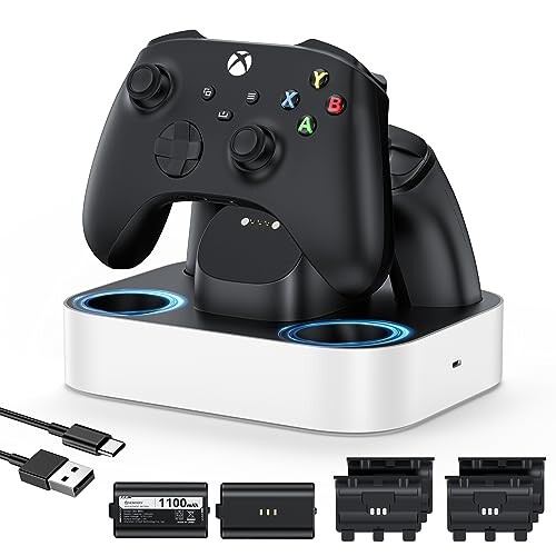 NEWDERY Xbox ȥ顼 Ŵ Xbox Series X/S Хåƥ꡼ Xbox One ȥ顼 ť 2å1100mAh  ťХåƥ꡼ ƱŲǽ ὼɻ 4ĥХåСդ