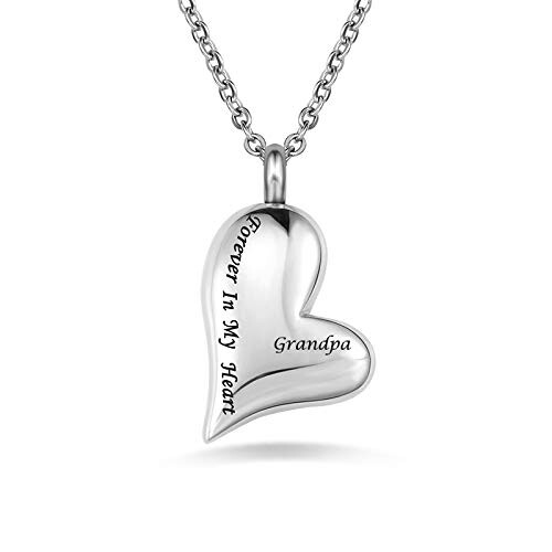 AILIN 遺骨 ペンダント ハートネックレス メモリアルペンダント 遺骨入れ お守りアクセサリー ステンレ..