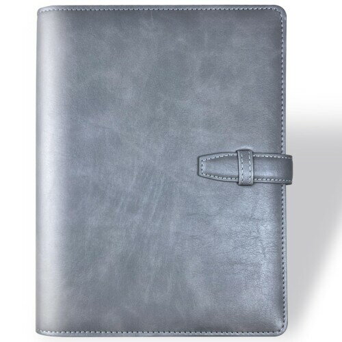 ULITU システム手帳 A5 手帳 ノート 6穴リング リフィル付き クレジットカード名刺収納スケジュール帳 カード収納 合革 メモ帳 手帳カバー ビジネス手...