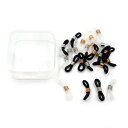 12ペア/セット 21x4.2mm マスクチェーン グラスチェーン メガネチェーン メガネ留め具 グラスコードパーツ 眼鏡チェーン 接続用ゴム 眼鏡補助物 透明...