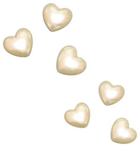 アクセサリー パーツ チャーム パール ハート形 両穴 穴あり 10mm 12mm 2種 合計90個セット パールビーズ 樹脂パール マスクチェーン メガネチェーン ブレスレット DIYアクセサリー ハ