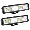Ygmylandbb LED 作業灯 ワークライト LED ライトバー 20W スポットランプ 前照灯 led車 12v-24v 広角照明 拡散タイプ バックデッキ夜釣り 2個入り (2)