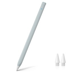 タッチペン RICQD スタイラスペン iPad/iPad Air/iPad mini/iPad Pro対応 ペンシル 急速充電 極細 高感度 iPad pencil傾き感知 磁気吸着 パームリジェクション付き 軽量 USB-C充電式 2018年以降iPadに対応