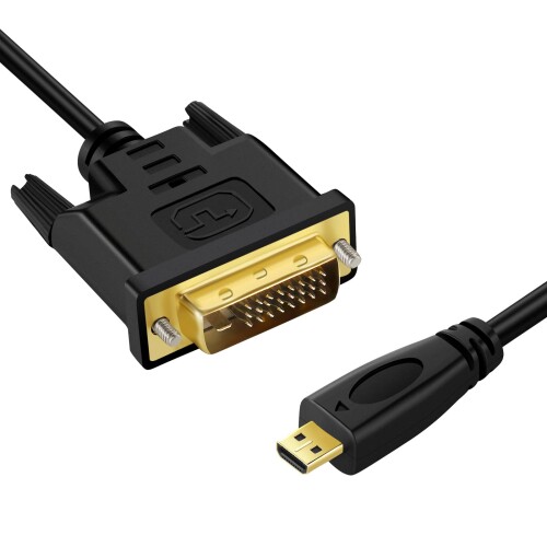 Twozoh Micro HDMI - DVI֥ Micro HDMI 1.4 - DVI 24+1ԥ -֥ 1080P եHD 1.8M