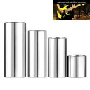 Dreld ギタースライドセット 7cm/6cm/ 5.1cm/ 2.8cm 銀色 ステンレス鋼製 シリンダー トーン バー ギター用アクセサリー 4個入り