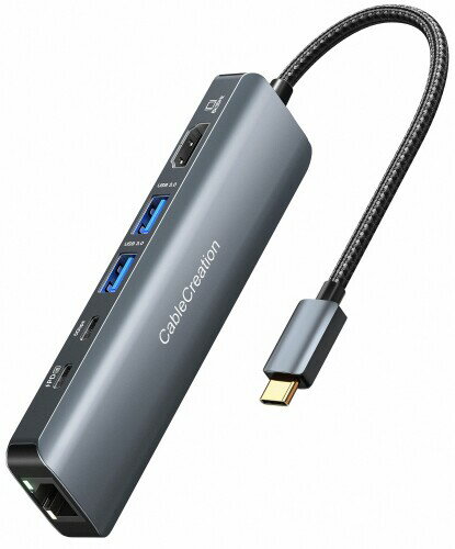 USB C nu 8K HDMI,CableCreation 6-in-1 Type-c LAN HDMI|[g 1GbpsC[Tlbg|[g 100W PD[d USB3.0 iPhone15,iPhone15Pro Max,MacBook Air Pro iPad Pro ȂǂɑΉ