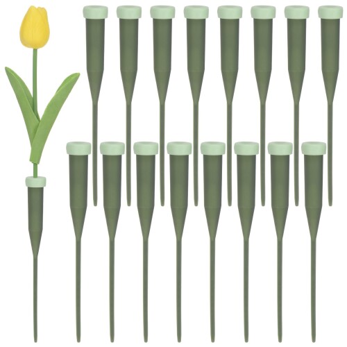 M METERXITY 150個入りの花の水管 5.7"/14.5cmのプラスチック製花の管 ゴムキャップ付き 花のアレンジ..