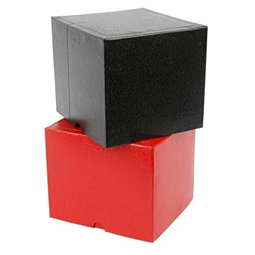 MilesMagic Magician's Gozinta In & Out Box Gimmick Small Size Mentalism Boxes Comedy Illusion Magic Trick, Red & Black ?...