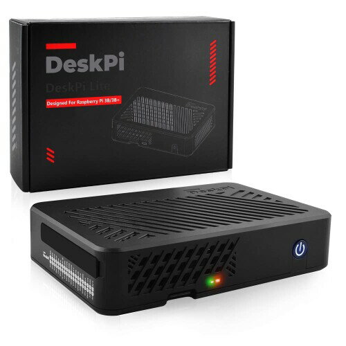 GeeekPi DeskPi Lite ケース Raspberry Pi 3B+ ケース 電源ボタン付き/PWMファン付きヒートシンク