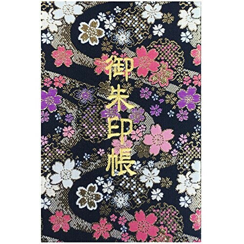 千糸繍院 御朱印帳XL 西陣織 金襴装丁/刺繍文字 蛇腹式48ページ 特大判(金色刺繍文字／生成り本文)