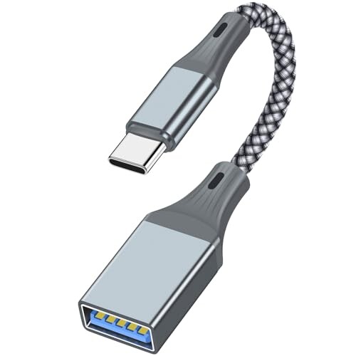 USB C 変換アダプ タタイプC - USB 3.0 (メス)OTGケーブル 最大高速転送5Gbps i-Phone 15 Pro/Max/Plus、MacBook Pro/Air 2023、iPad Pro、Samsung S23/S22その他の USB-C デバイスと互換性があります(グレー)