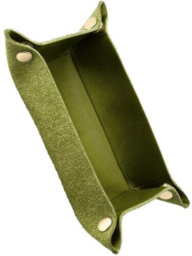 カーキ S F 栃木レザー 大容量 日本製 マルチトレイ レザー キャッシュ ジュエリー アクセサリー トレイ トレー 卓上 正方形 折り畳み式 大きめ 革 本...