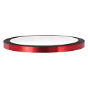 Rebower レッド 金属化ポリエステルフィルムテープ メタリックミラーテープ 特色ある壁 包装 印刷用 5mm x 50m 1ロール入り