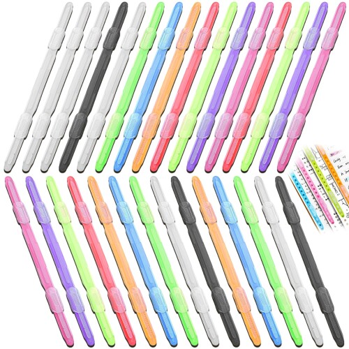 VitalBloom ペーパーファスナー 9色 ファイル 留め具2穴 色分けしてファイリング プリント類をまとめる..