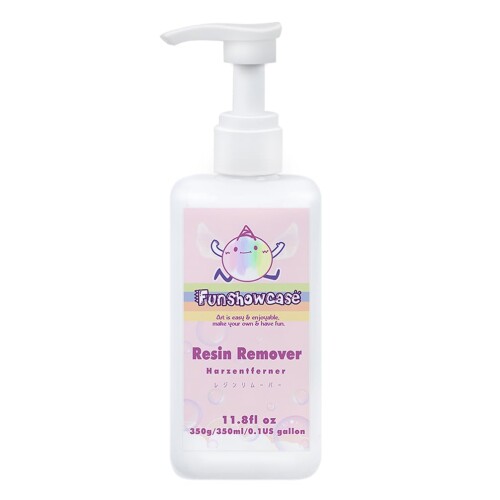 FUNSHOWCASE レジンクリーナー 350ml ジェル レジン洗浄液 ポンプ付 大容量 拭き取り液 レジン道具 便利 ツール