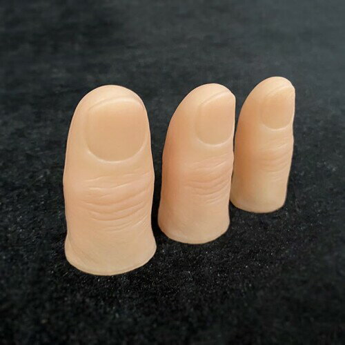 Realistic Thumb Tip/リアルなポリマー樹脂製サムチップ 6本入り 親指チップ リアルなフィンガーチップ マジックアクセサリー 手品 道具 (中サイズ)