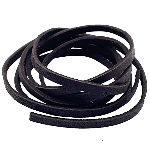 ゴロクロ レザー 皮ひも 皮紐 オリジナル カスタム アクセサリー ネックレス 作成用 革ひも 茶色