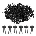 PATIKIL ペーパークラフト用 6 x 12 mmミニブ ラッド 300個 ペーパーファスナー 黒