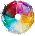 オーガンジー 巾着袋 20枚入 20色 13*18cmラッピング袋 ギフトバッグ 小物入れ 小分け袋 小プレゼント袋 サシェバッグ 巾着ポーチ 小分けふくろ 無...